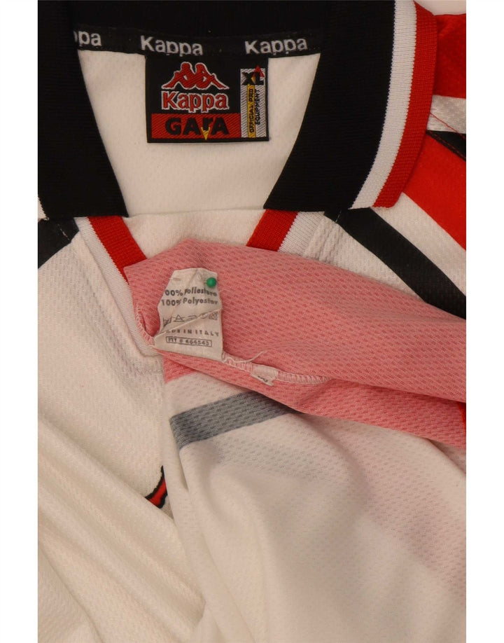 Kappa Mens Gara Top Long Sleeve XL White Colourblock Polyester