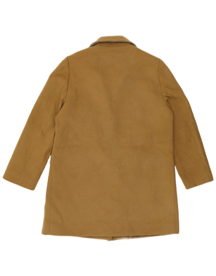 Topshop Womens Oversized Overcoat UK 10 Small Yellow Polyester