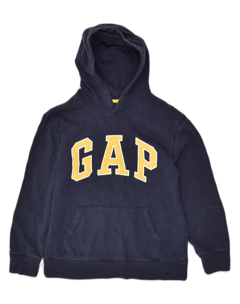 GAP Boys Graphic Hoodie Jumper 15-16 Years 2XL Navy Blue Cotton | Vintage Gap | Thrift | Second-Hand Gap | Used Clothing | Messina Hembry 