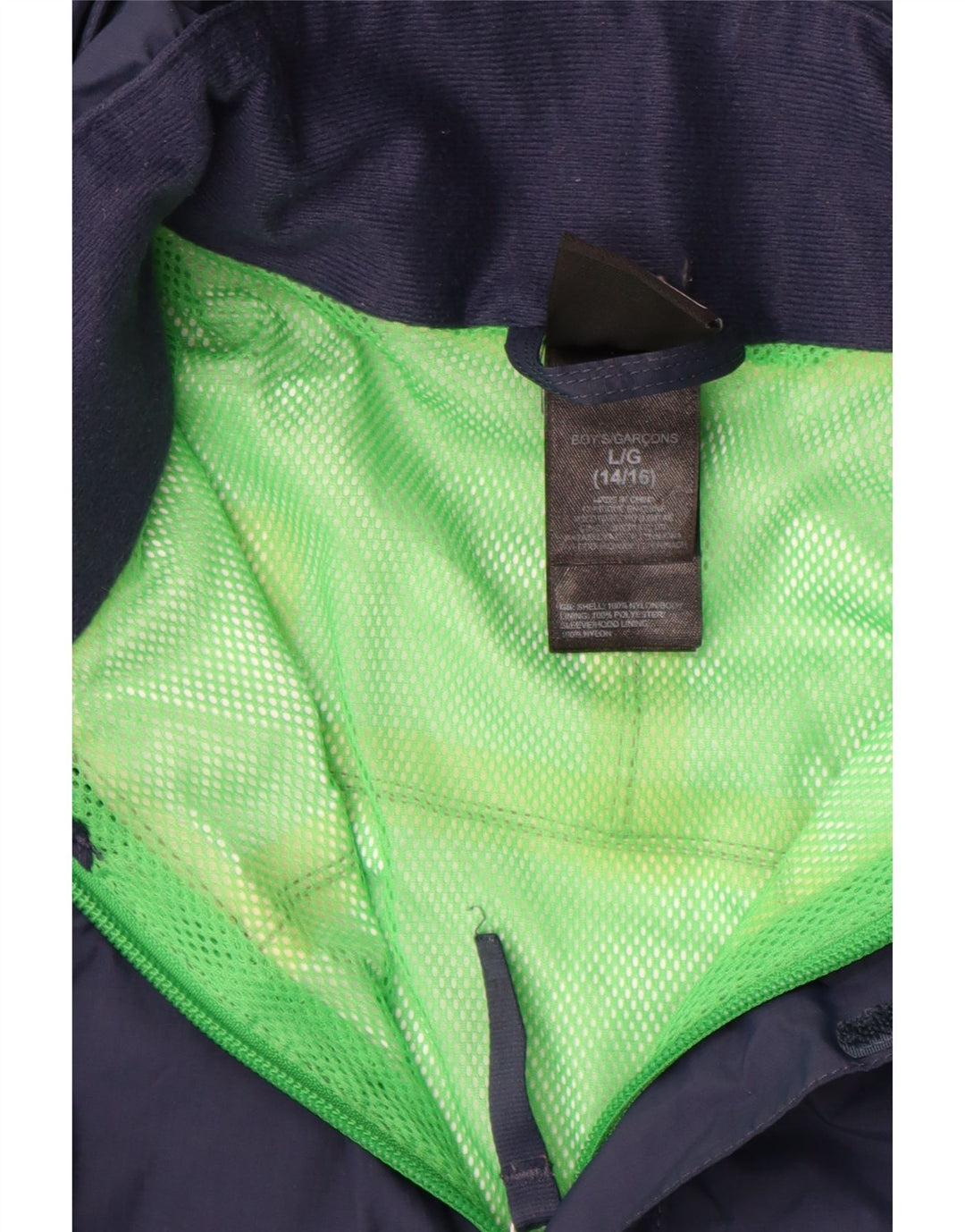 The North Face Boys Hooded Rain Jacket 14-15 Years Large Navy Blue