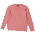 Marks & Spencer Womens Crew Neck Jumper Sweater UK 14 Medium Pink Polyester