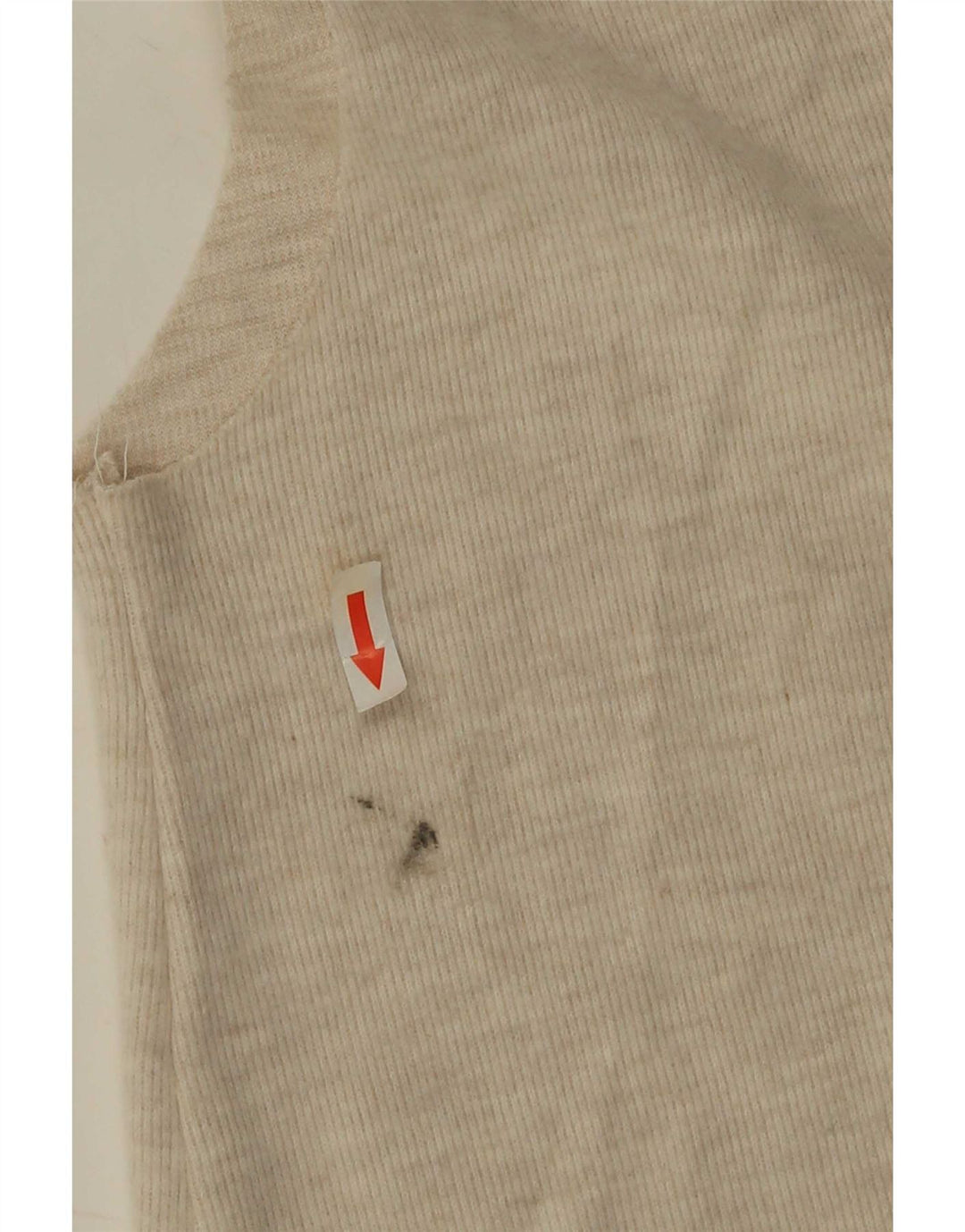Zara Womens Vest Tank Top UK 14 Large Beige Polyester