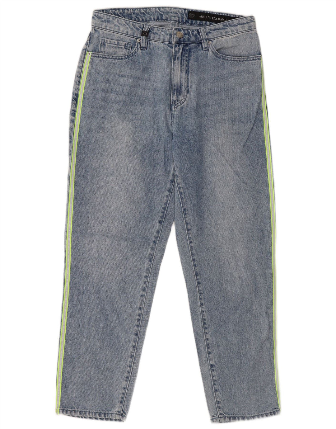 Armani Exchange Womens Boyfriend Cropped Jeans W27 L25 Blue