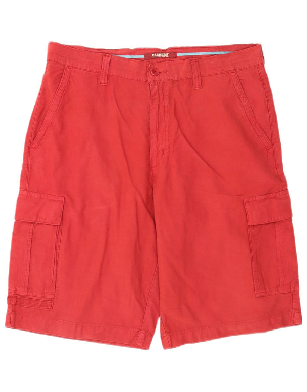 Carrera Mens Cargo Shorts IT 52 XL W36  Red Cotton