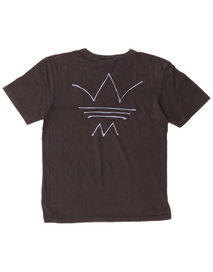 ADIDAS Mens Graphic T-Shirt Top Small Black Cotton