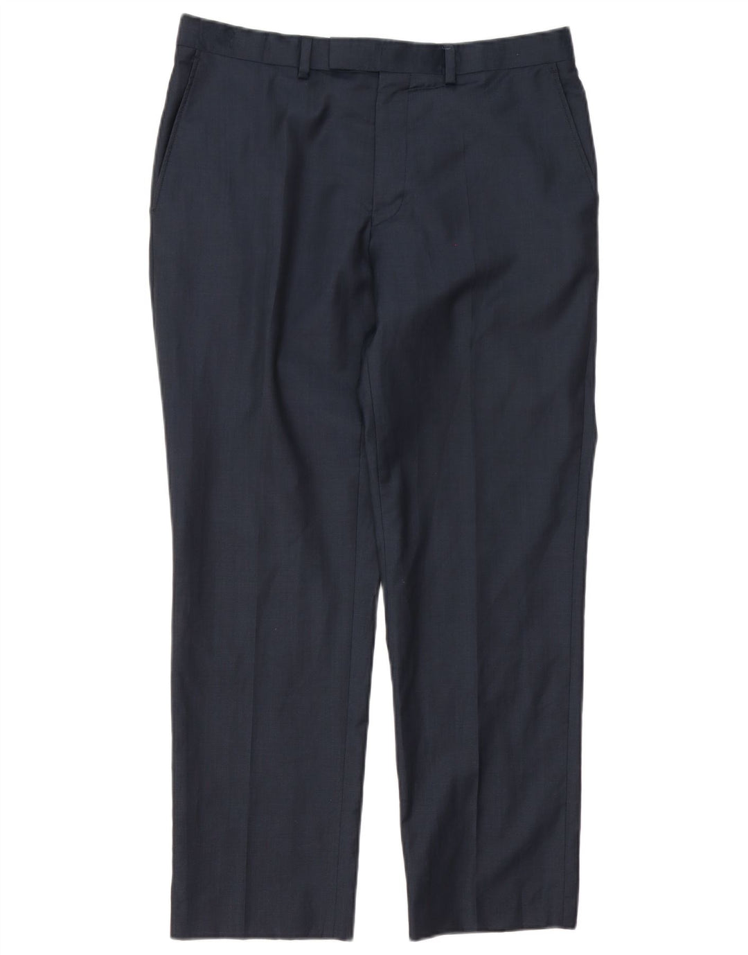 Marks & Spencer Mens Autograph Straight Suit Trousers W34 L29 Navy Blue