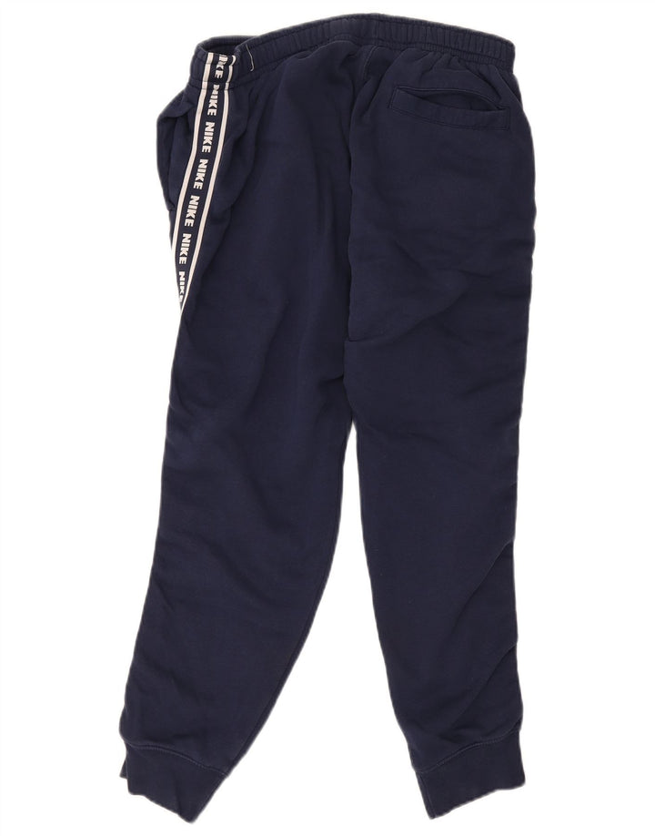 Nike Mens Graphic Tracksuit Trousers Joggers Medium Navy Blue Cotton