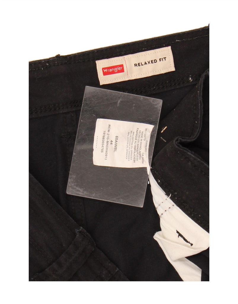 WRANGLER Mens Relaxed Fit Cargo Shorts W44 2XL Black Cotton Vintage Wrangler and Second-Hand Wrangler from Messina Hembry 