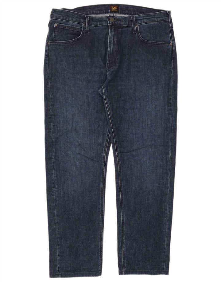 Lee Mens Straight Jeans W36 L32 Blue Cotton
