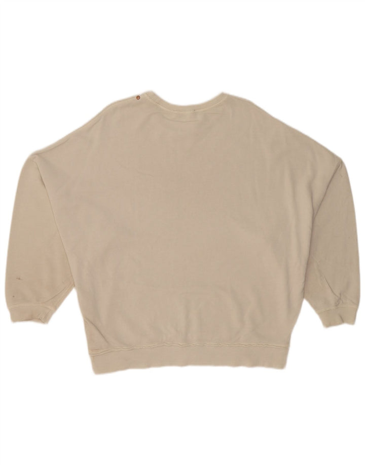 Diesel Womens Oversized Graphic Sweatshirt Jumper UK 12 Medium White Floral