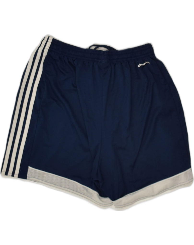 ADIDAS Womens Climacool Sport Shorts UK 12-14 Medium Navy Blue Polyester | Vintage Adidas | Thrift | Second-Hand Adidas | Used Clothing | Messina Hembry 