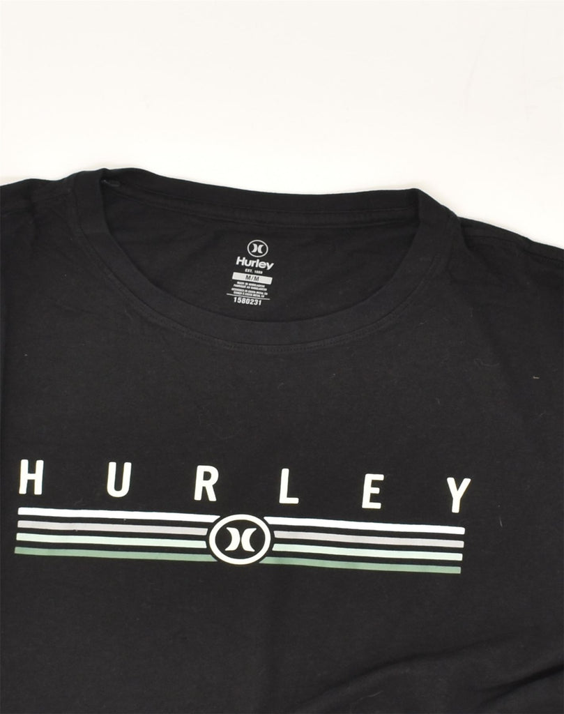 HURLEY Mens Graphic T-Shirt Top Medium Black Cotton | Vintage Hurley | Thrift | Second-Hand Hurley | Used Clothing | Messina Hembry 