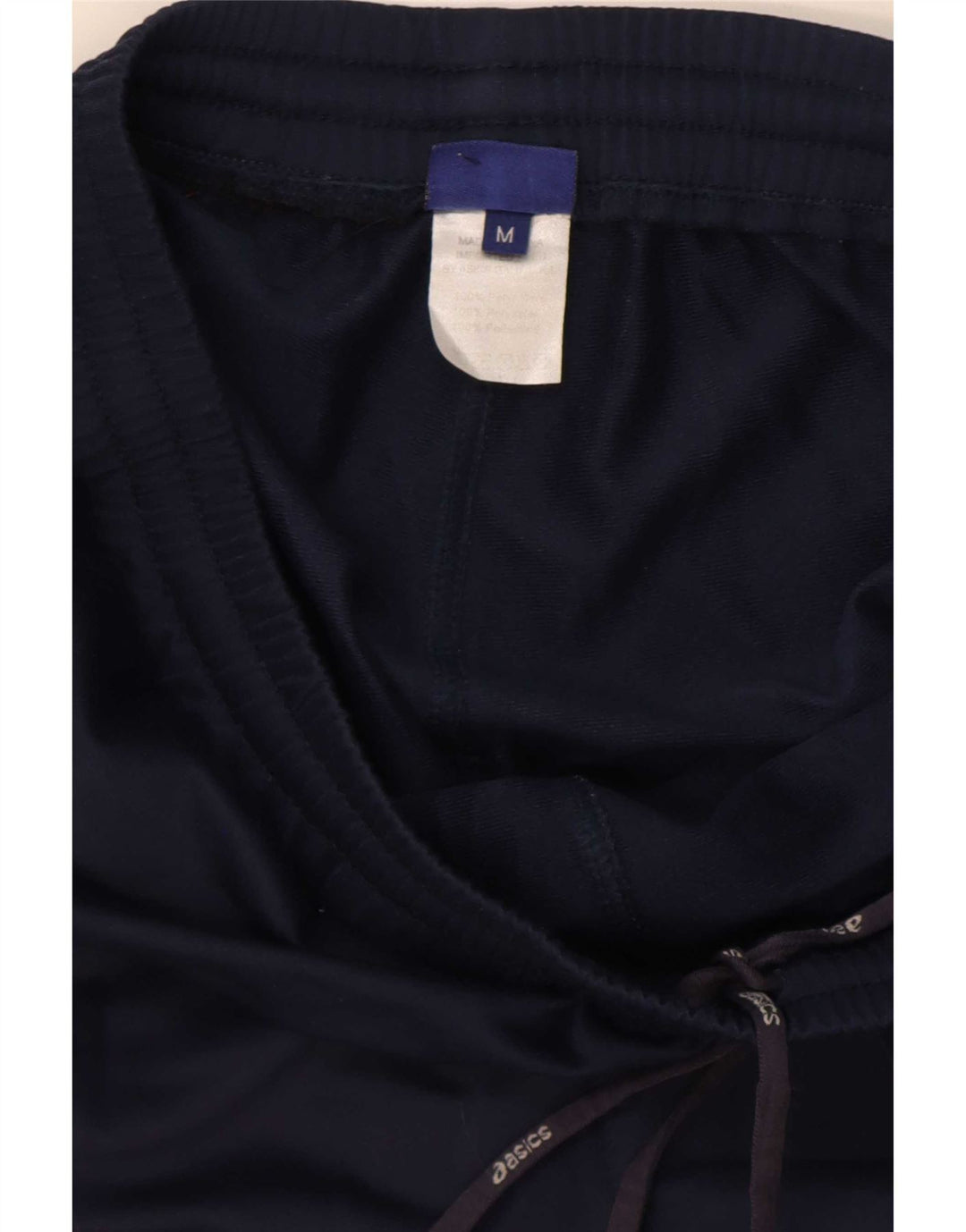 Asics Mens Tracksuit Trousers Medium Navy Blue Polyester