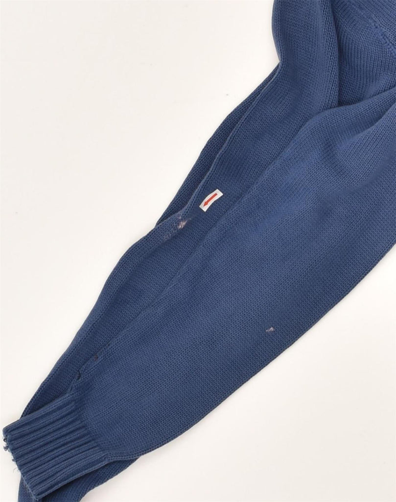 TOMMY HILFIGER Mens Crew Neck Jumper Sweater Small Navy Blue Cotton | Vintage Tommy Hilfiger | Thrift | Second-Hand Tommy Hilfiger | Used Clothing | Messina Hembry 