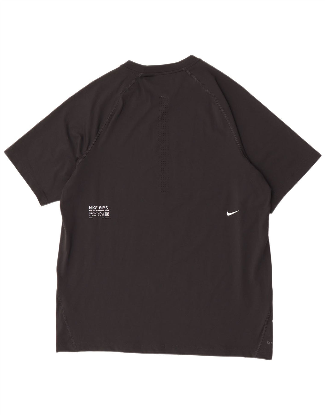 Nike Mens Dri Fit T-Shirt Top Large Black Polyester
