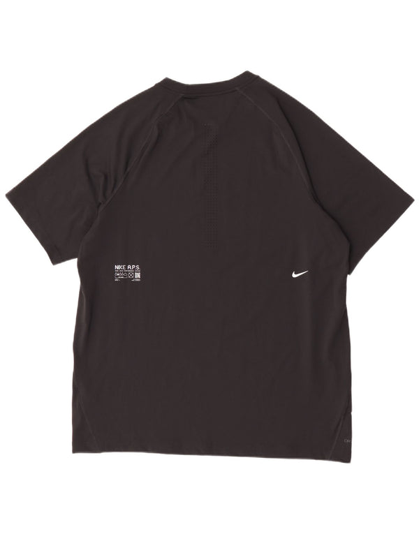 Nike Mens Dri Fit T-Shirt Top Large Black Polyester