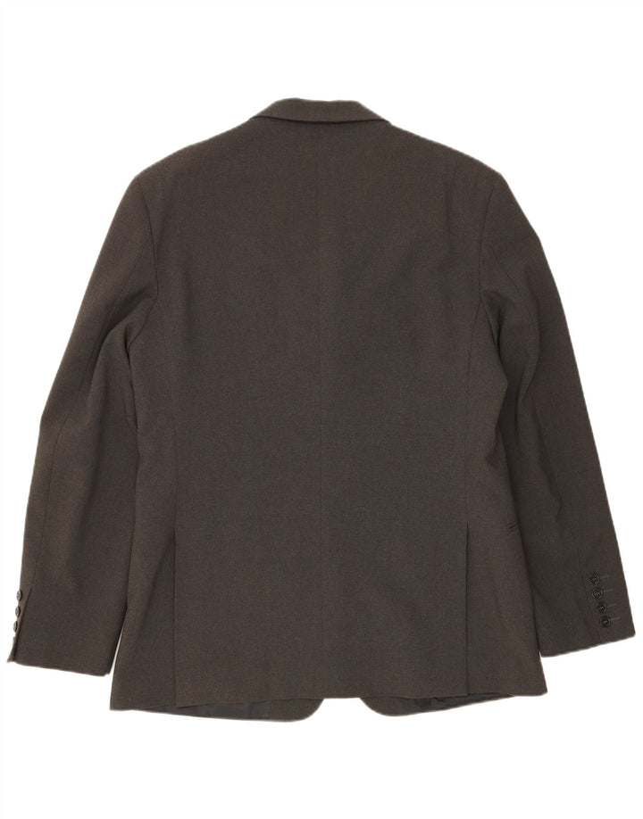 Sisley Mens 4 Button Blazer Jacket IT 50 Large Grey Polyester