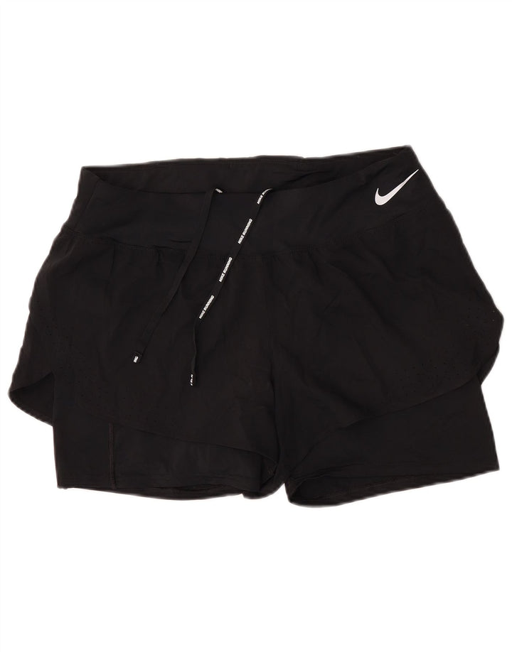 Nike Womens Dri Fit Sport Shorts UK 14 Large  Black Polyester
