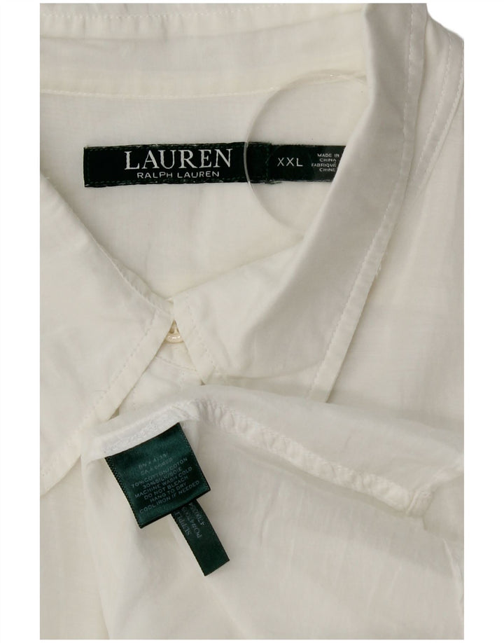 Ralph Lauren Womens Shirt Blouse UK 20 2XL White Cotton
