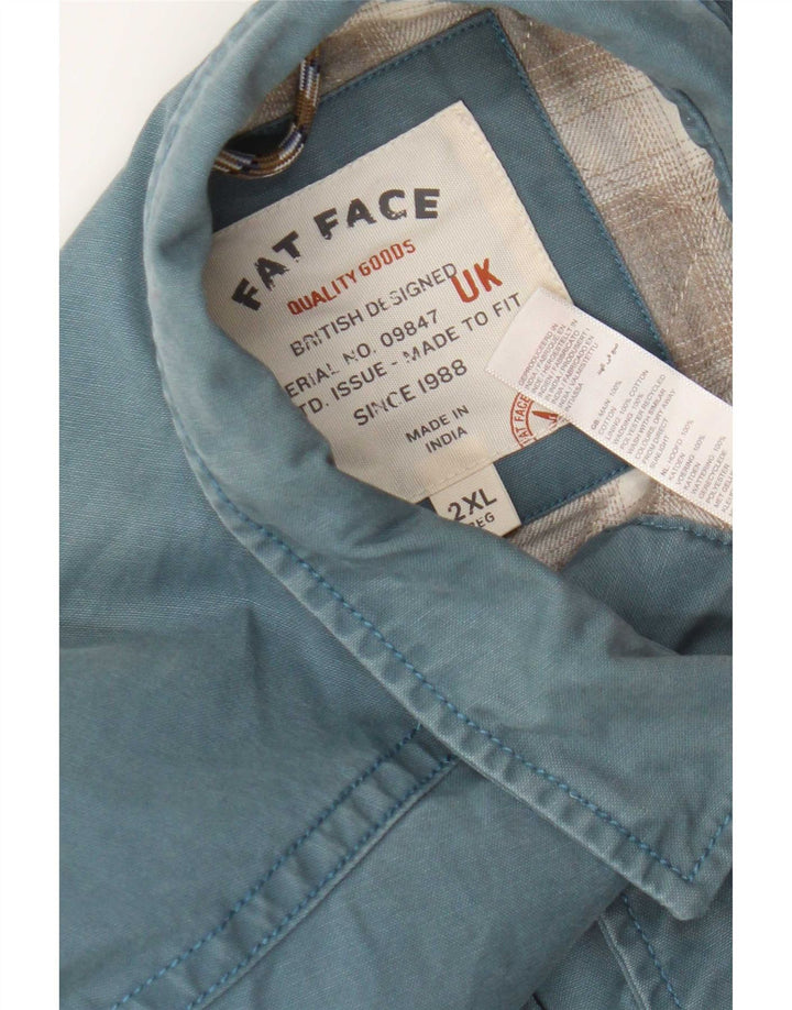 Fat Face Mens Lumberjack Shirt 2XL Blue Cotton