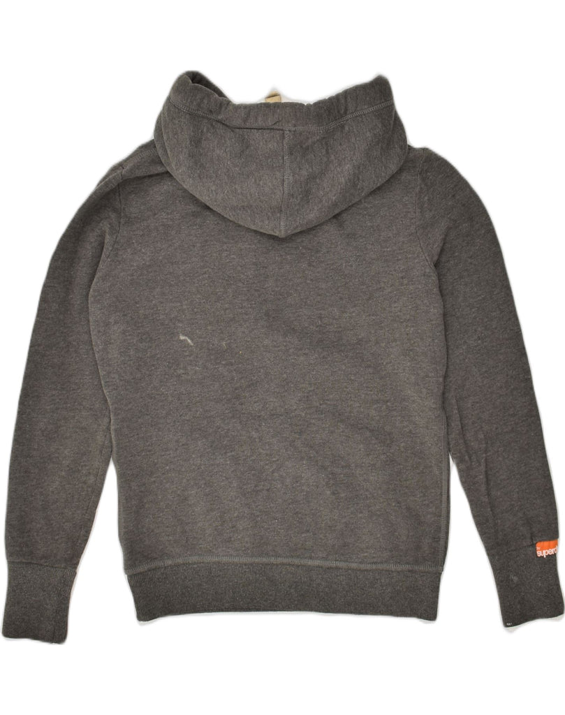 SUPERDRY Womens Hoodie Jumper UK 14 Medium Grey Cotton | Vintage Superdry | Thrift | Second-Hand Superdry | Used Clothing | Messina Hembry 