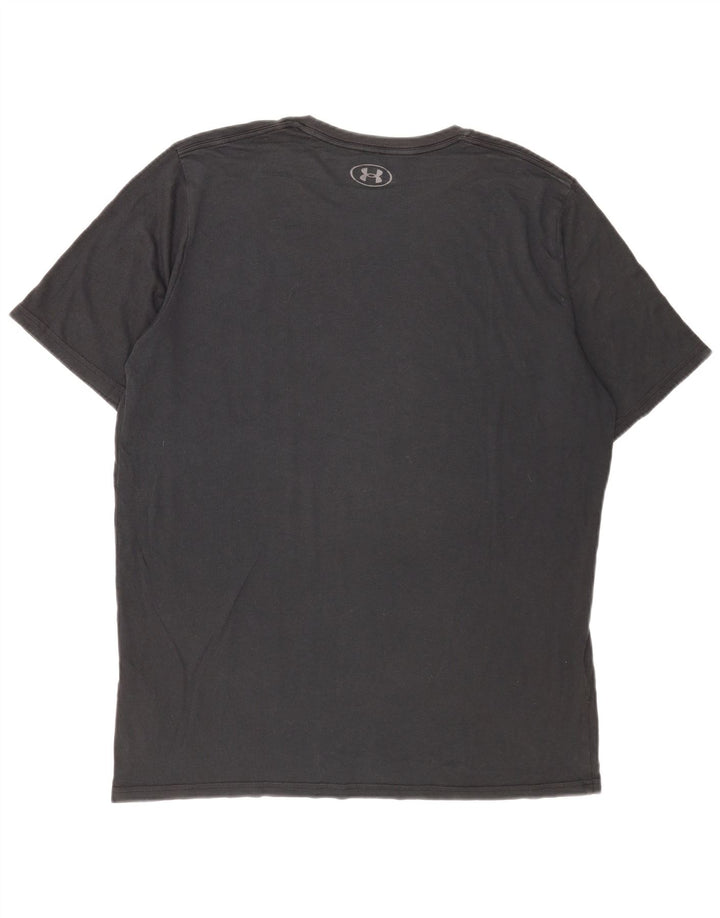Under Armour Mens T-Shirt Top 2XL Black Cotton