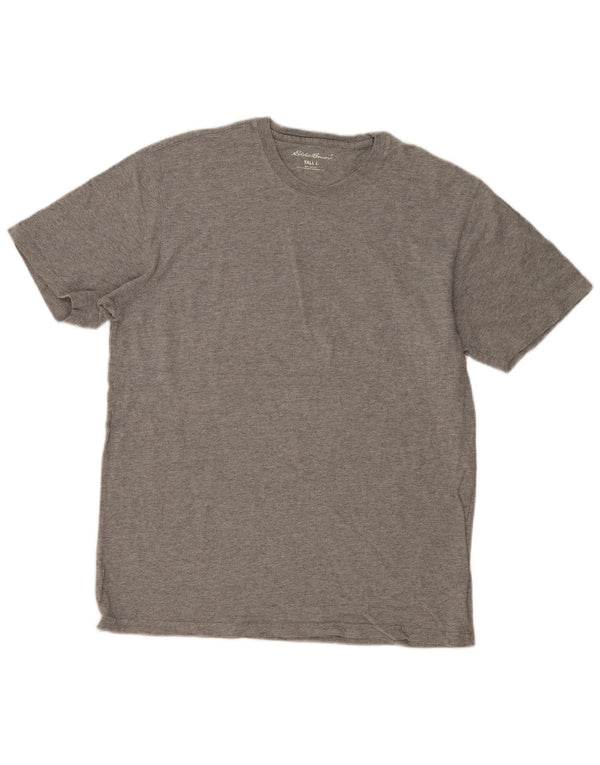 Eddie Bauer Mens Tall T-Shirt Top Large Grey Cotton