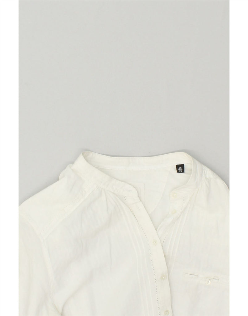 MASSIMO DUTTI Womens Pullover Shirt EU 40 Medium White Cotton | Vintage Massimo Dutti | Thrift | Second-Hand Massimo Dutti | Used Clothing | Messina Hembry 