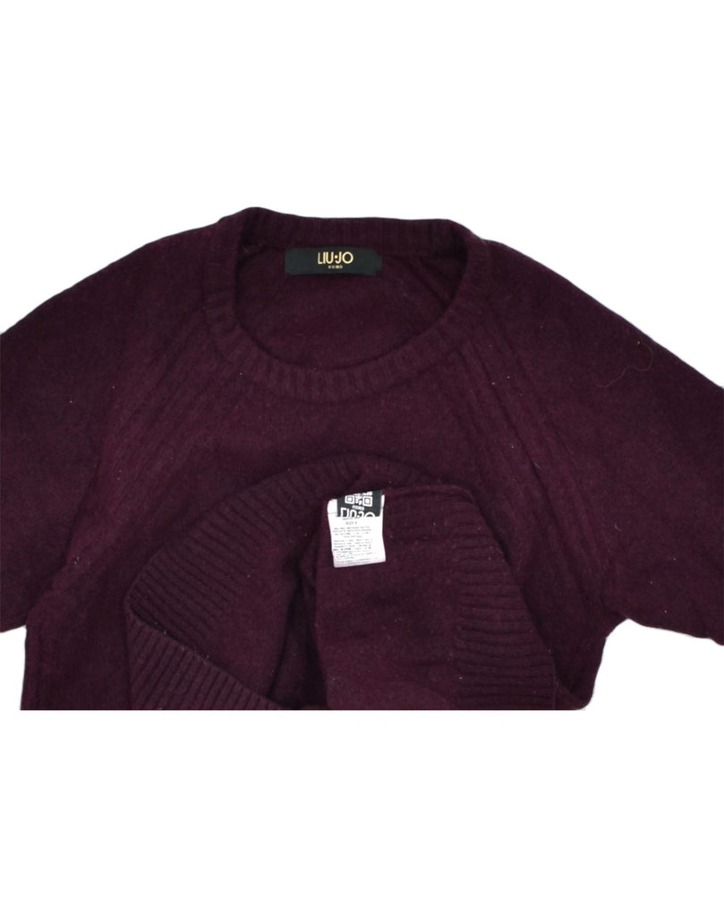 LIU JO Mens Crew Neck Jumper Sweater Small Burgundy Wool | Vintage | Thrift | Second-Hand | Used Clothing | Messina Hembry 