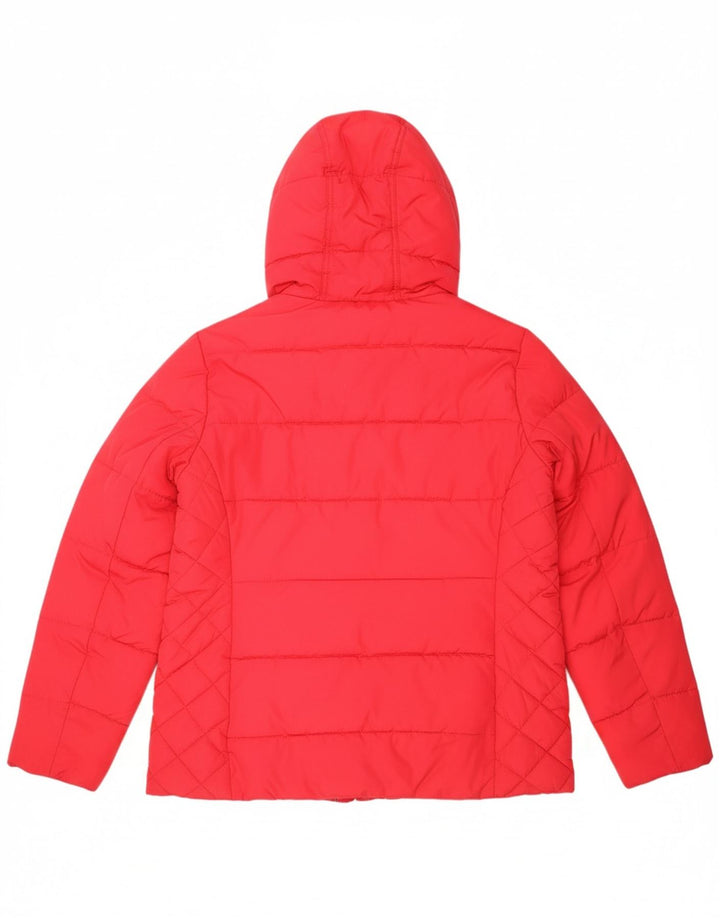 ST JOHN'S BAY Womens Oversized Hooded Padded Jacket UK 18 XL Pink Vintage St John's Bay and Second-Hand St John's Bay from Messina Hembry 