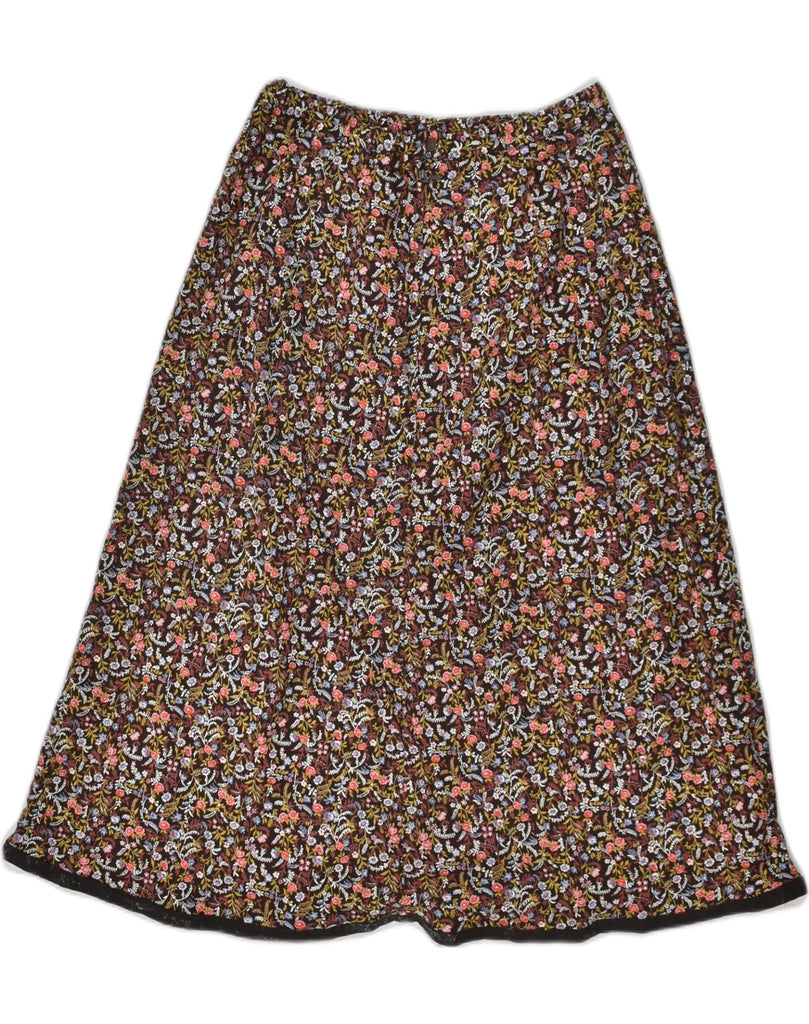 VINTAGE Womens A-Line Skirt IT 44 Medium W26  Multicoloured Floral | Vintage Vintage | Thrift | Second-Hand Vintage | Used Clothing | Messina Hembry 