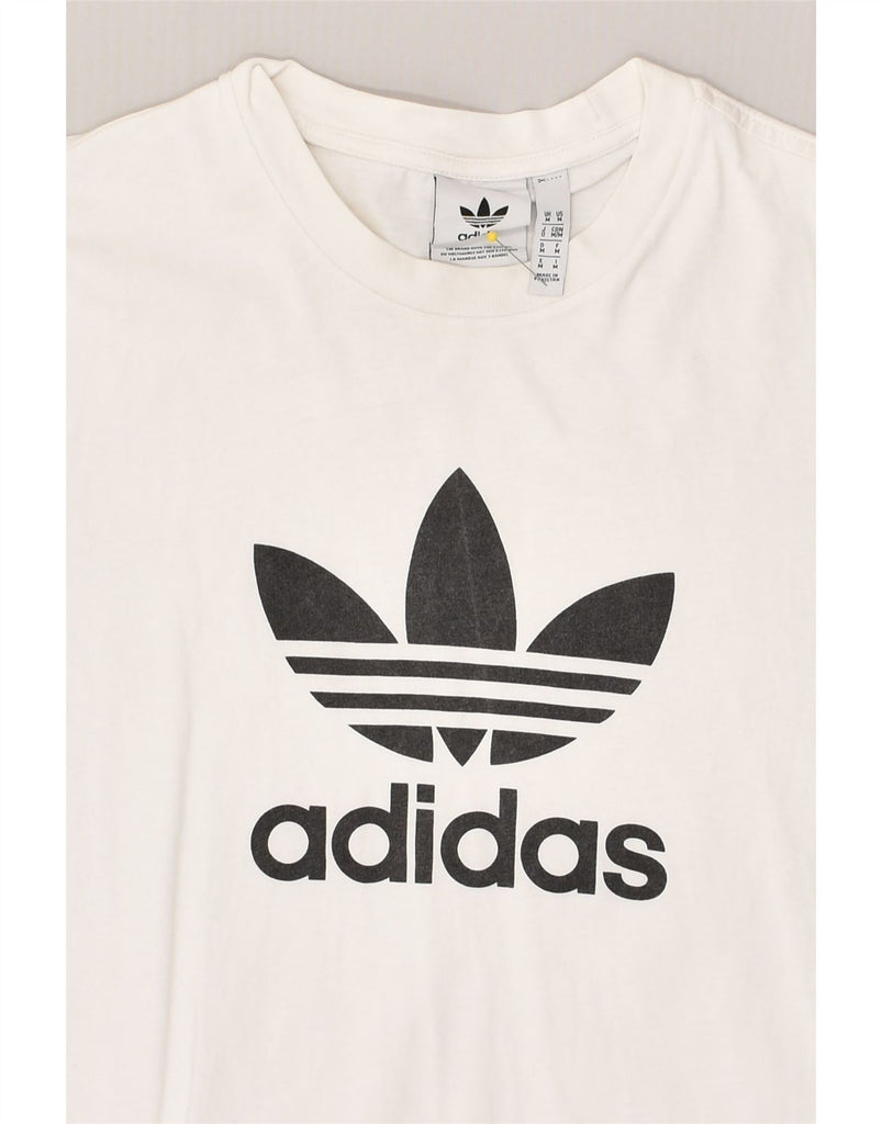 ADIDAS Mens Graphic T-Shirt Top Medium White Cotton | Vintage Adidas | Thrift | Second-Hand Adidas | Used Clothing | Messina Hembry 