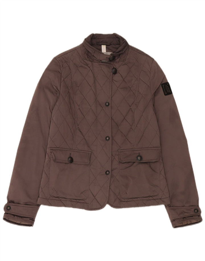 Refrigiwear Womens Quilted Jacket UK 10 Small Grey Polyester