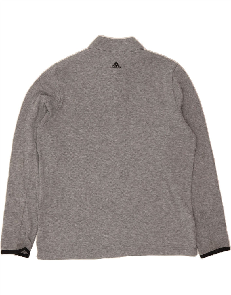 ADIDAS Mens Zip Neck Pullover Tracksuit Top Large Grey Polyester Vintage Adidas and Second-Hand Adidas from Messina Hembry 