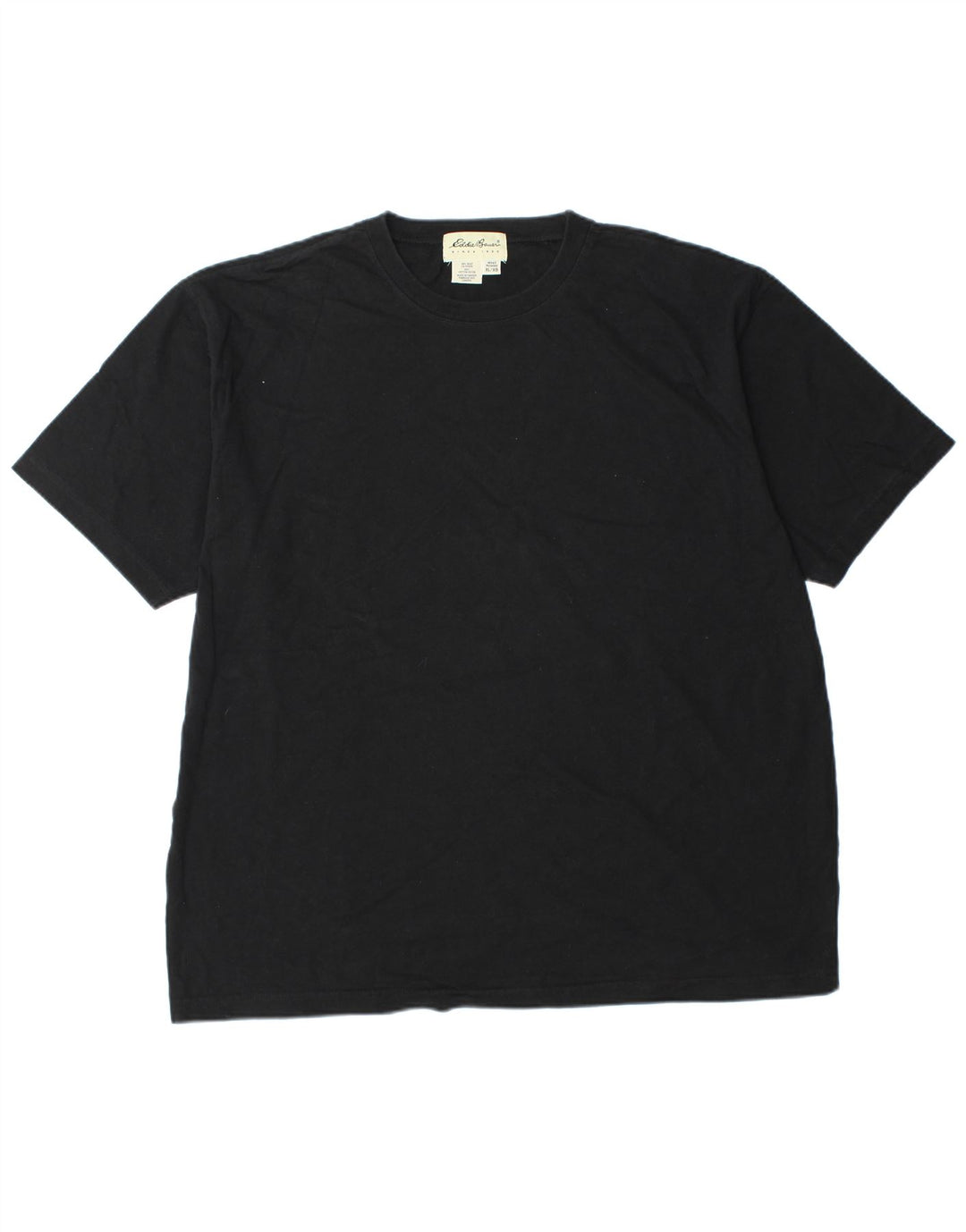 EDDIE BAUER Mens T-Shirt Top XL Black Cotton