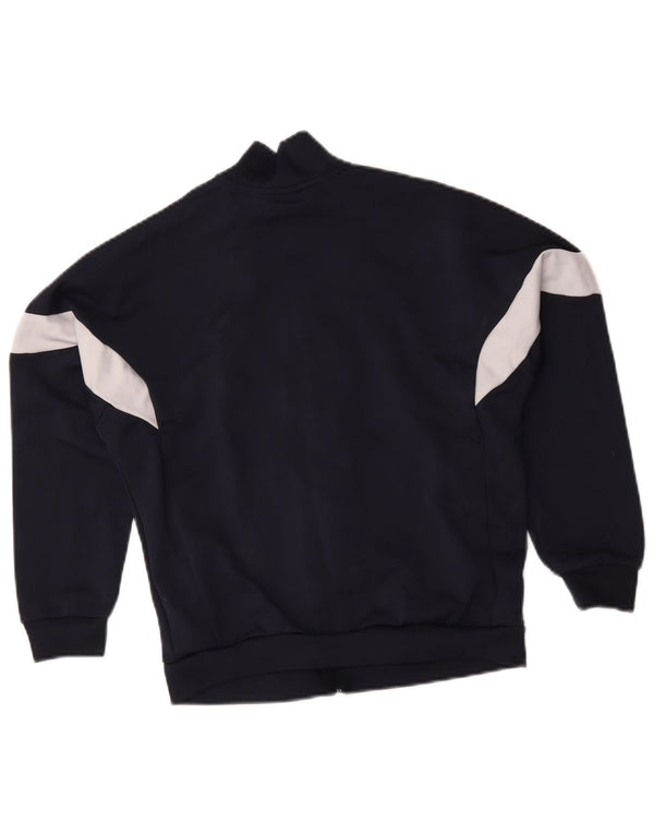 Adidas Boys Tracksuit Top Jacket 11-12 Years Navy Blue Colourblock
