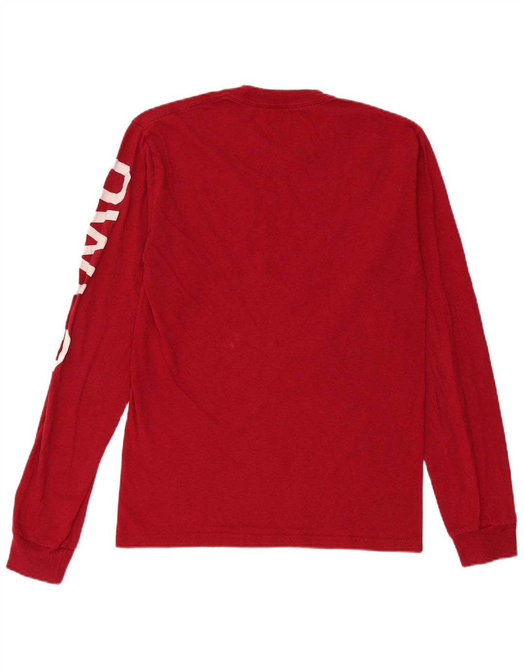 Champion Mens Temple University Graphic Top Long Sleeve Small Red Cotton