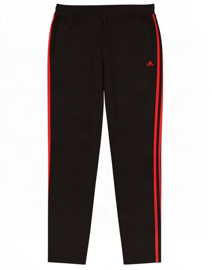 Adidas Womens Climalite Tracksuit Trousers UK 14 Medium Black Polyester