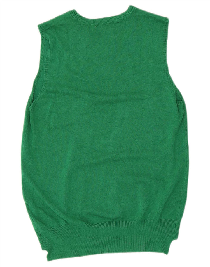 Zara Womens Vest Tank Top UK 12 Medium Green Viscose