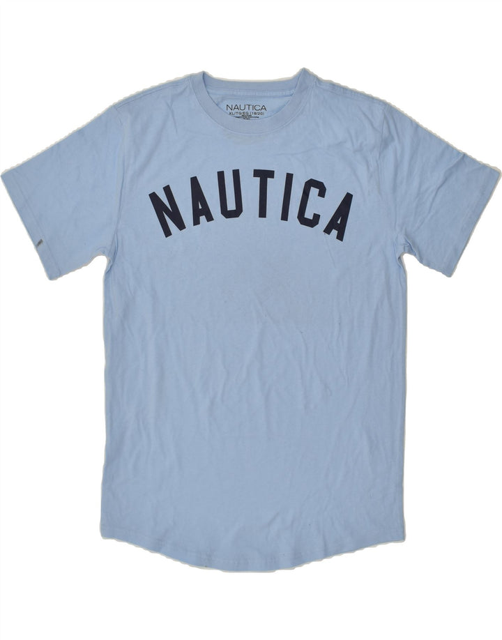 NAUTICA Boys Graphic T-Shirt Top 15-16 Years XL  Blue Cotton | Vintage Nautica | Thrift | Second-Hand Nautica | Used Clothing | Messina Hembry 