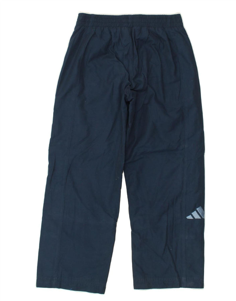 ADIDAS Boys Straight Casual Trousers 6-7 Years W242 L22  Navy Blue Cotton | Vintage Adidas | Thrift | Second-Hand Adidas | Used Clothing | Messina Hembry 