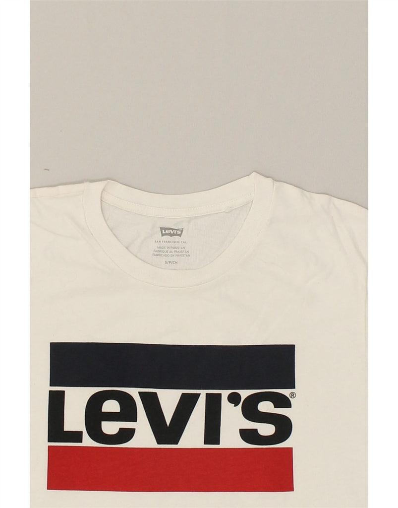 LEVI'S Mens Graphic T-Shirt Top Small White Cotton | Vintage Levi's | Thrift | Second-Hand Levi's | Used Clothing | Messina Hembry 