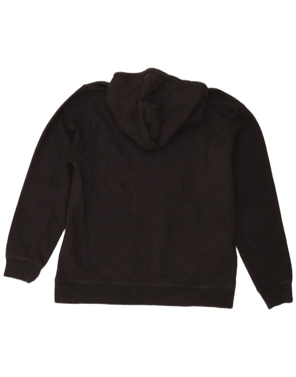 Reebok Mens Graphic Hoodie Jumper Large Black Cotton