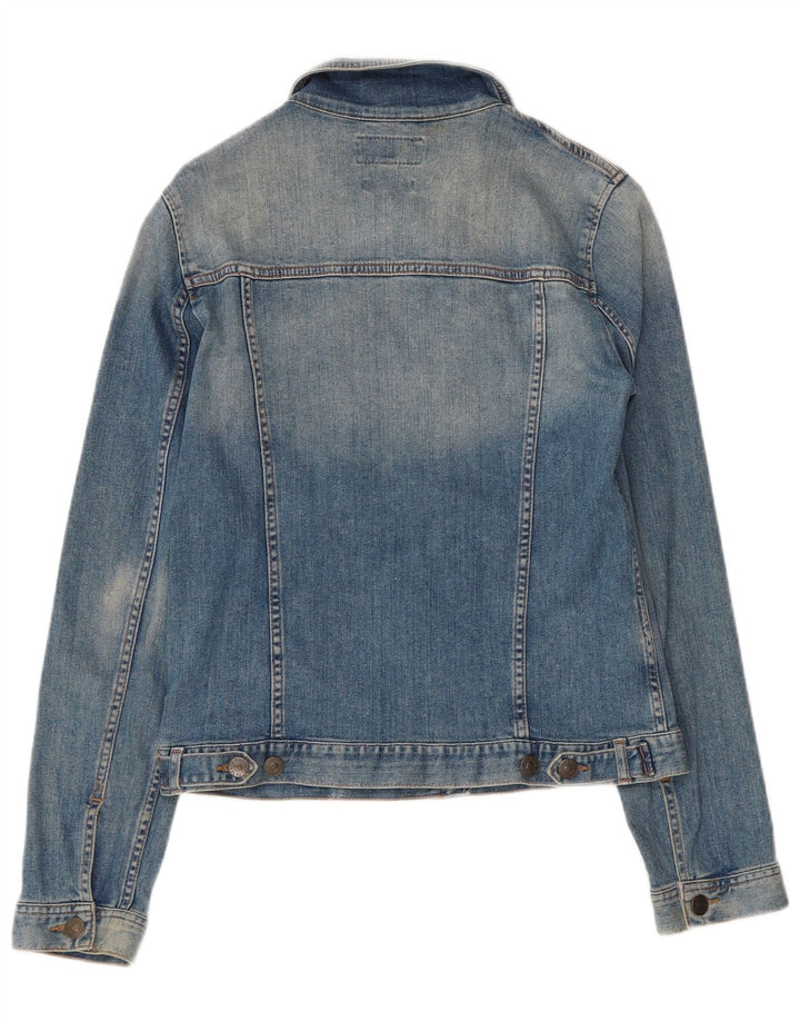 Fat Face Womens Denim Jacket UK 10 Small Blue Cotton