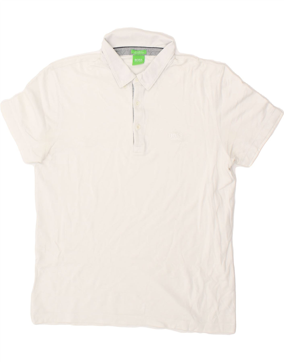 HUGO BOSS Mens Regular Fit Polo Shirt Large White