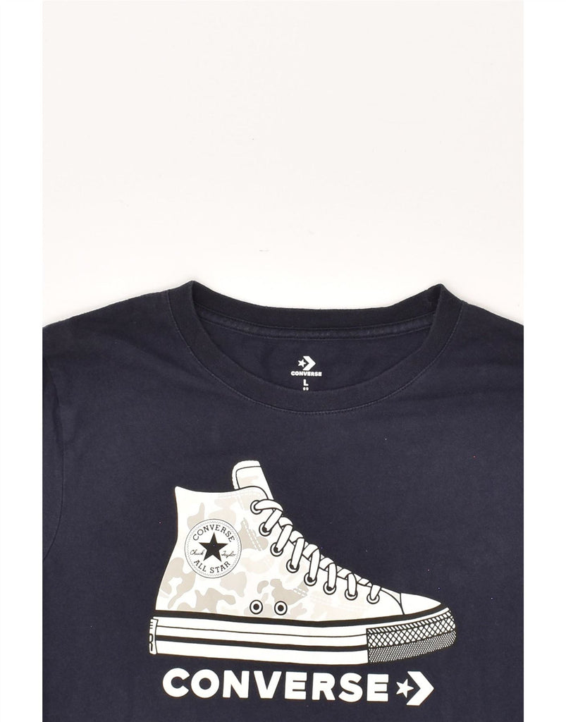 CONVERSE Boys Graphic T-Shirt Top 12-13 Years Large  Navy Blue Cotton Vintage Converse and Second-Hand Converse from Messina Hembry 