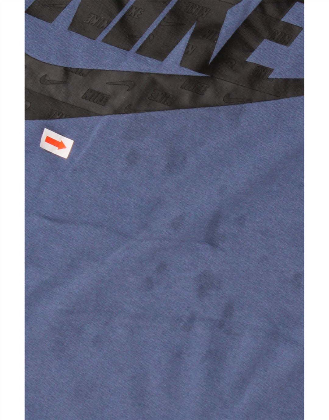 NIKE Mens Graphic T-Shirt Top Large Blue Colourblock Cotton