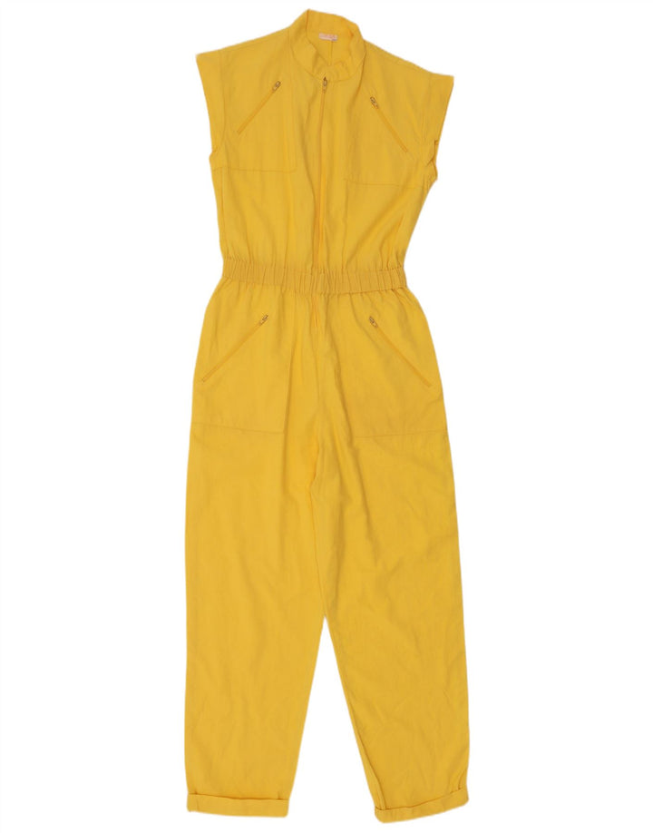 Vintage Womens Sleeveless Jumpsuit IT 40 Small Yellow