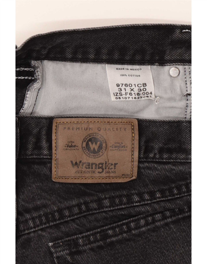 Wrangler Mens Straight Jeans W31 L30 Grey Cotton