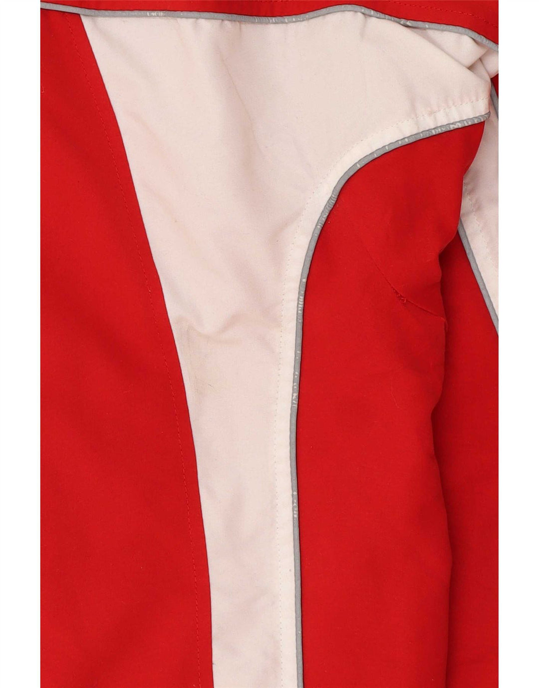 Asics Mens Tracksuit Top Jacket Large Red Colourblock Polyester